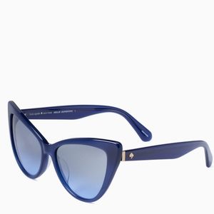 NWOT Kate Spade Hello Sunshine Karina Blue & Gold Cat Eye Sunglasses